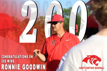 Cabot High School Baseball Coach Goodwin Captures 200th Career Win