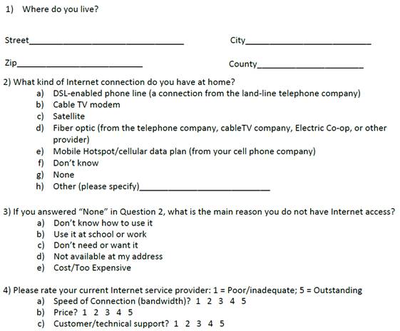 Broadband Survey